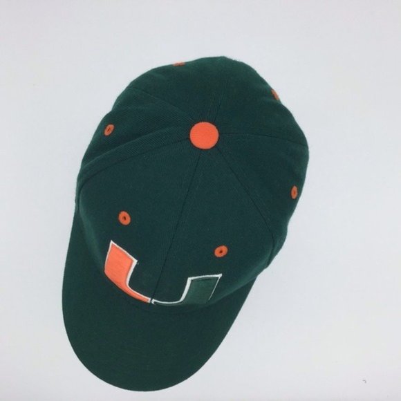 Miami UM Hurricanes green with Symbol Baseball Hat - Picture 4 of 6